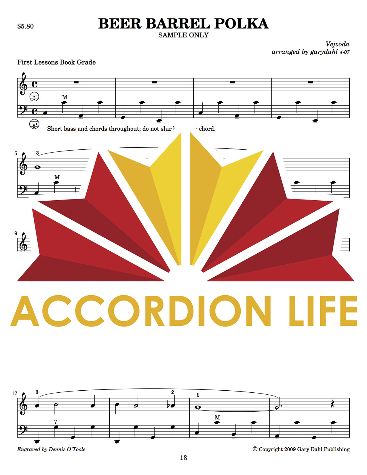Accordion Sheet Music: EBook #10: Polka!• AccordionLife.com